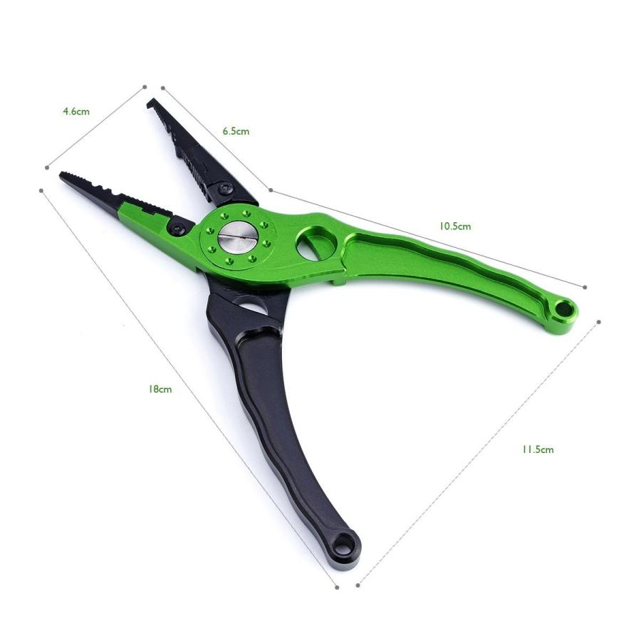 送料無料 フィッシングプライヤー スプリットリング プライヤー カラビナ アルミ合金 軽量 専用ケース グリーン Pliers Green Allen Crystal 通販 Yahoo ショッピング