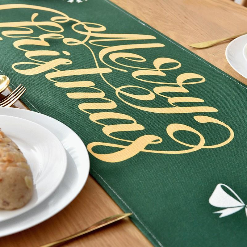 クリスマス テーブルランナー レッド &グリーン 北欧 テーブルセンター