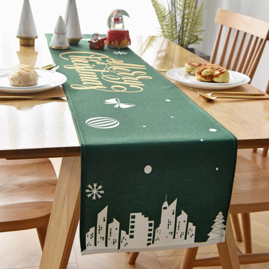 クリスマス テーブルランナー レッド &グリーン 北欧 テーブルセンター