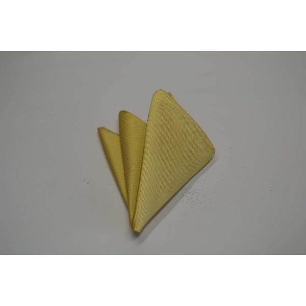 無地（縦ライン）/濃い黄色（薄いゴールド）のソリッドポケットチーフ(チーフ30cm)/20%OFF/PC-SO014｜allety-y