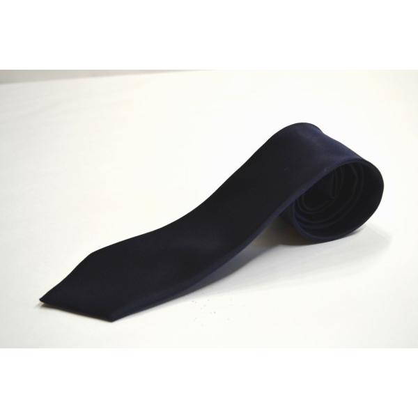 無地（シルクサテン）/ブラックに近いネイビーネクタイ/AP-002
