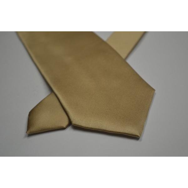 無地（シルクサテン）/シャンパンゴールドのネクタイ/結婚式/5%OFF/AP