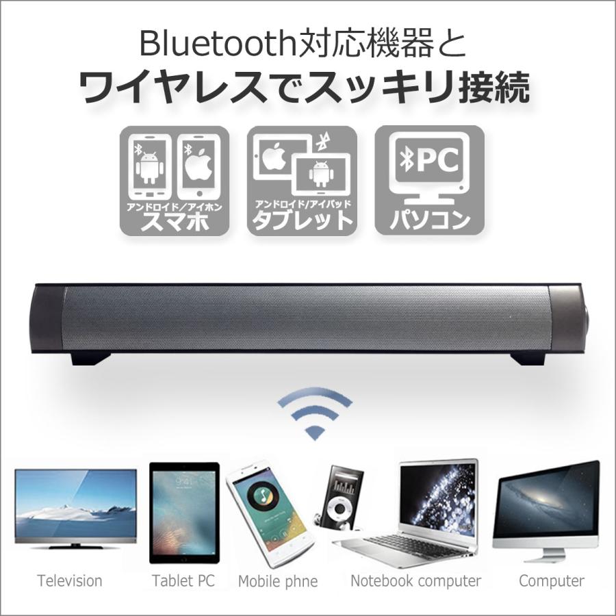 スピーカー Bluetooth PCスピーカー サウンドバー ステレオ
