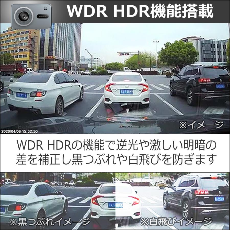 ドライブレコーダー 4K 3カメラ 前後 車内 小型 カメラ 一体型 シガーソケット ドラレコ 取付簡単 吸盤 駐車監視 前後 リア  セット フロントのみあり | ブランド登録なし | 09