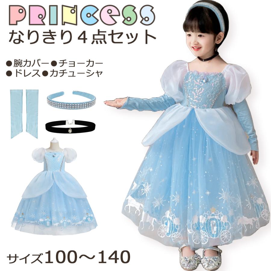 プリンセス ドレス なりきりセット 灰かぶり姫 仮装 衣装 アクセサリー