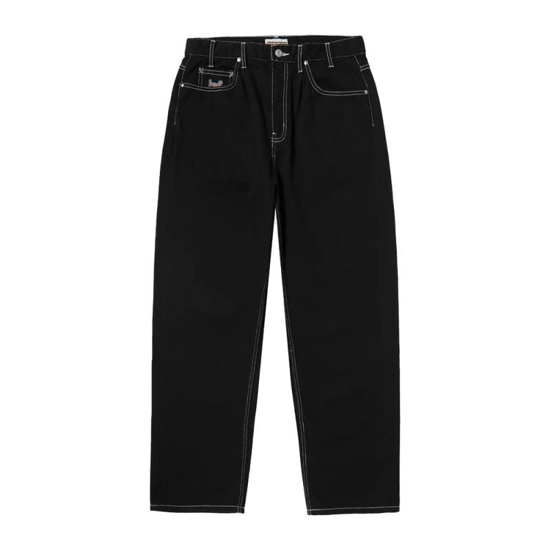 ハフ／HUF CROMER PANT (BLACK/WHITE) 30インチ パンツ : 214636 