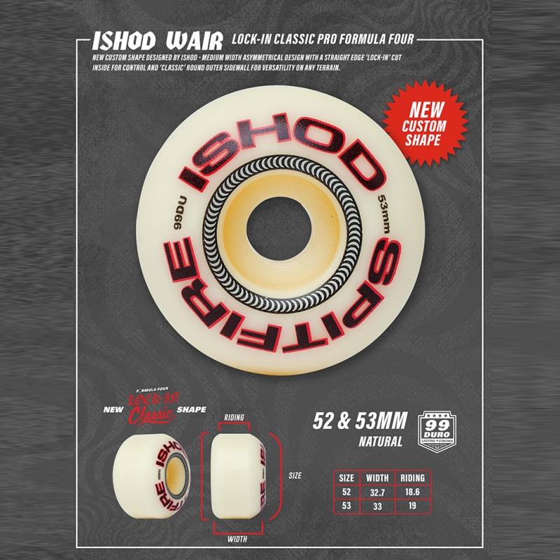 SPITFIRE WHEELS スピットファイア SPITFIRE／F4 99 LOCK-INS CLASSIC ISHOD 52mm ...