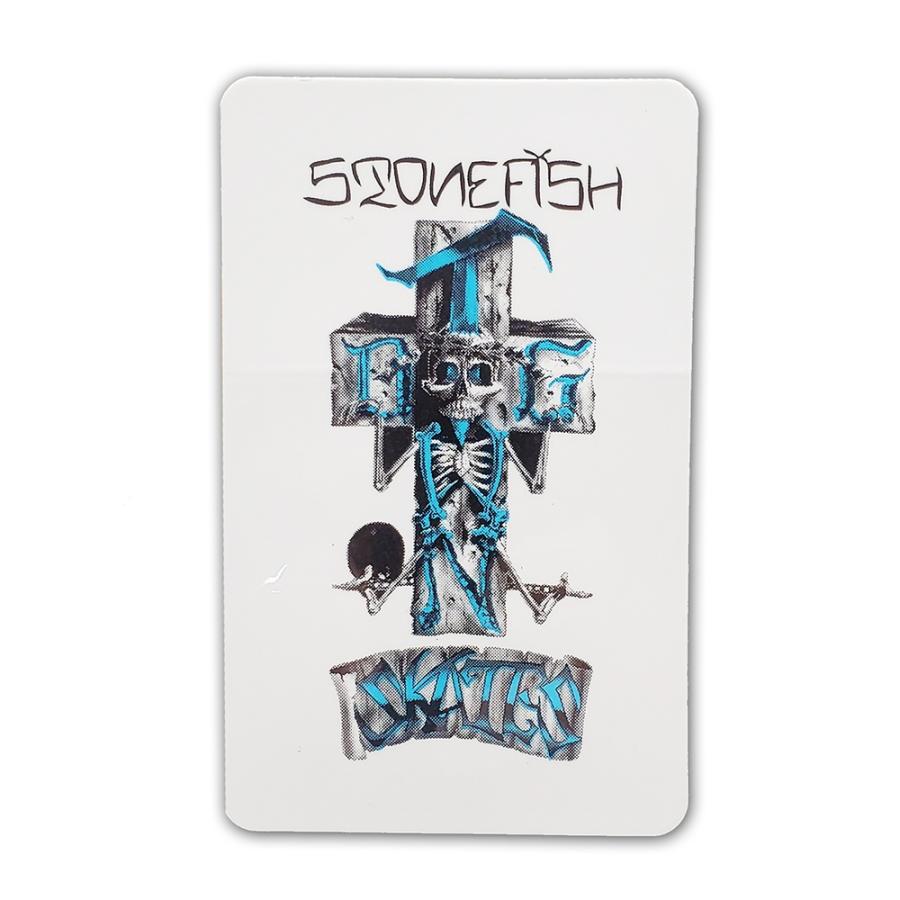 DOGTOWN（ドッグタウン） STONEFISH WHITE/BLUE ステッカー : ON-IZEME
