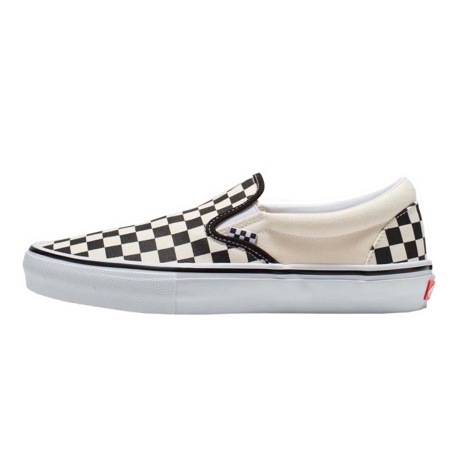 VANS ヴァンズ VANS SKATE SLIP-ON スリッポン CHECKERBOARD BLACK/OFF スケートボード スケボー シューズの画像