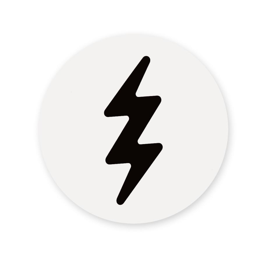 ELECTRIC（エレクトリック） ICON LOGO STICKER XS size WHITE