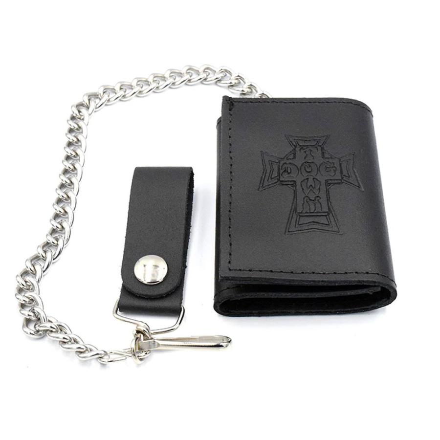 DOGTOWN（ドッグタウン） VINTAGE CROSS SMALL LEATHER TRIFOLD CHAIN