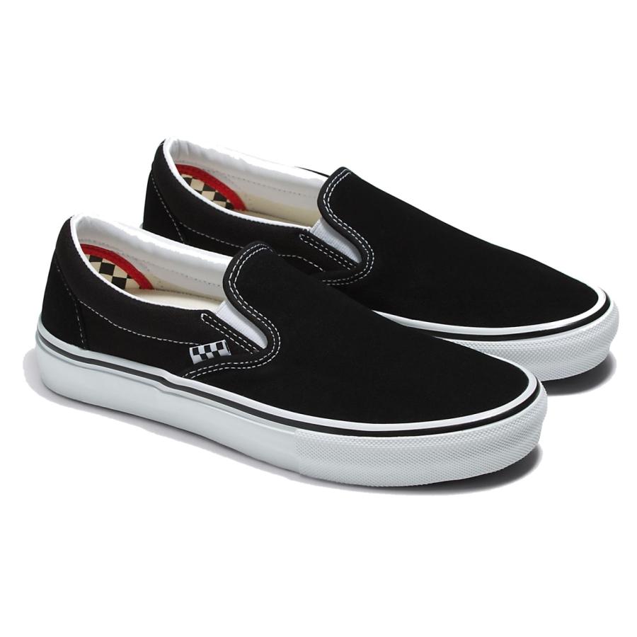 VANS ヴァンズ VANS SKATE SLIP-ON (スリッポン) BLACK/WHITE スケートボード スケボー シューズ スケシュー スニーカー 靴 メンズ メンズ シューズ  スケボーの画像