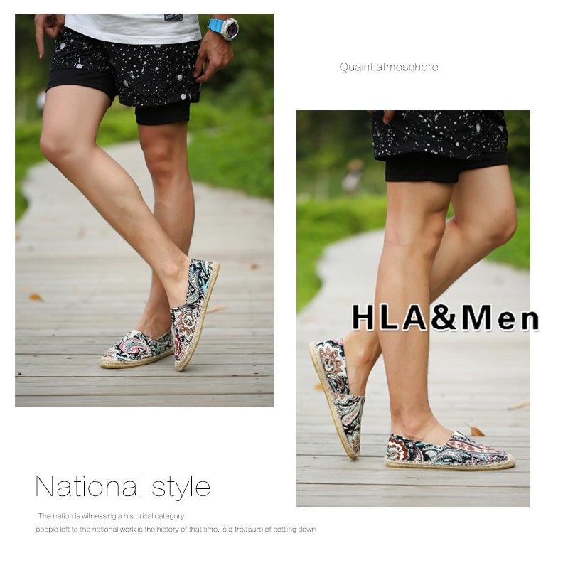スリッポン メンズ 麻 エスパドリーユ サマーシューズ ジュート巻き 麻靴 花柄 通気シューズ Al Hla Men Fashion 通販 Yahoo ショッピング