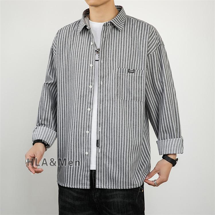 ストライプシャツ メンズ シャツ 長袖シャツ カジュアルシャツ 30代 40代 春 秋 お兄系 ビジネス 父の日 21 Al Hla Men Fashion 通販 Yahoo ショッピング