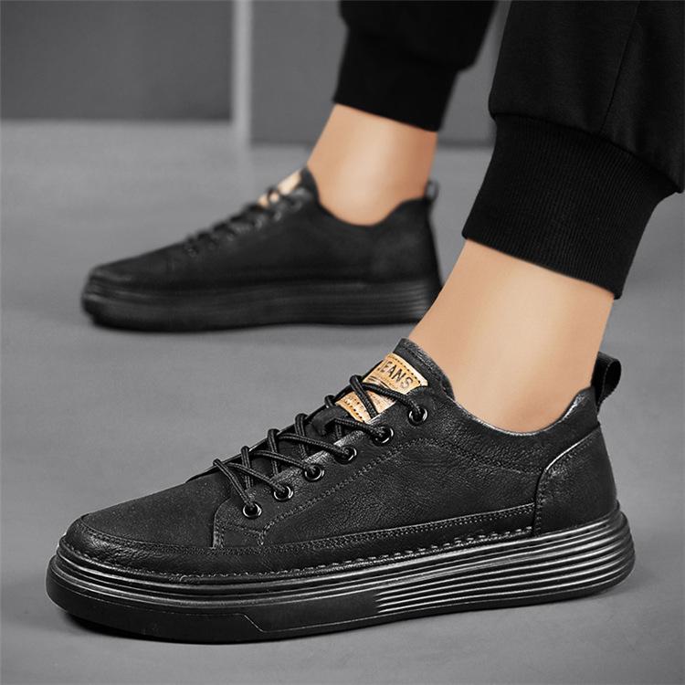スニーカー メンズ 黒 レザー シューズ スポーツ 革靴 ローカットスニーカー フラットシューズ オシャレ カジュアル 22春 Al Hla Men Fashion 通販 Yahoo ショッピング