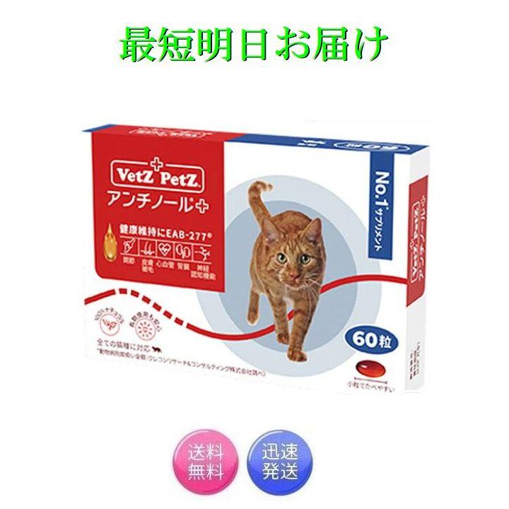 アンチノール 猫用 60粒×2箱 健康 関節 腎臓 心血管 認知症 サプリメント :anneko60-2:オールジャンル真心オンライン