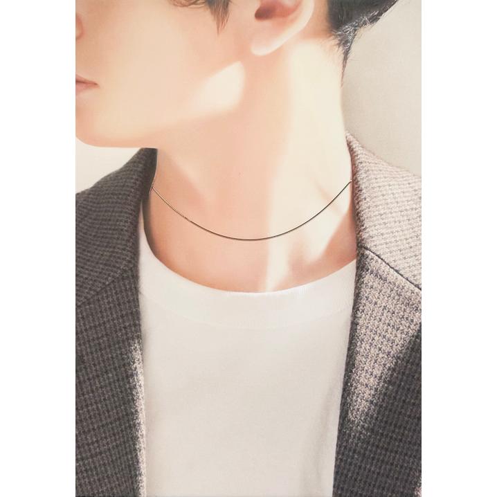 ネックレス チェーン プラチナ Pt850 ベネチアン 太さ 0.7mm 全長 45cm