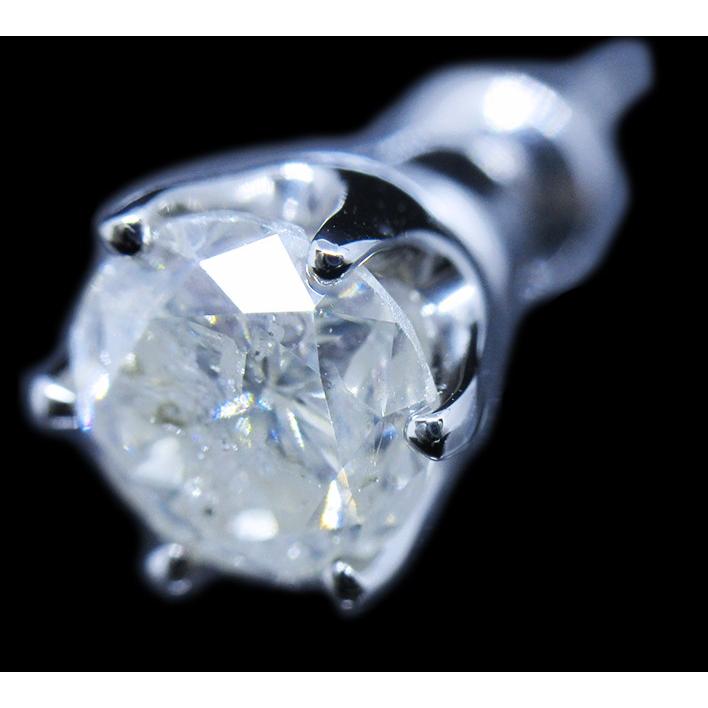 ピアス pierced シングル 片耳 片方 プラチナPt900 一粒