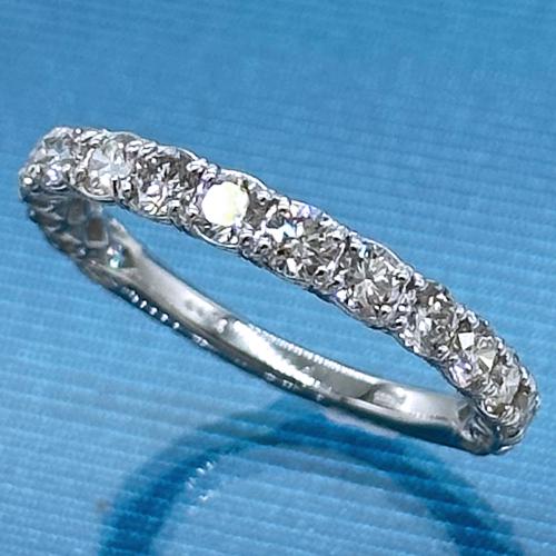 上質 天然ダイヤモンド 1.000ct ハーフ エタニティ リング 指輪  