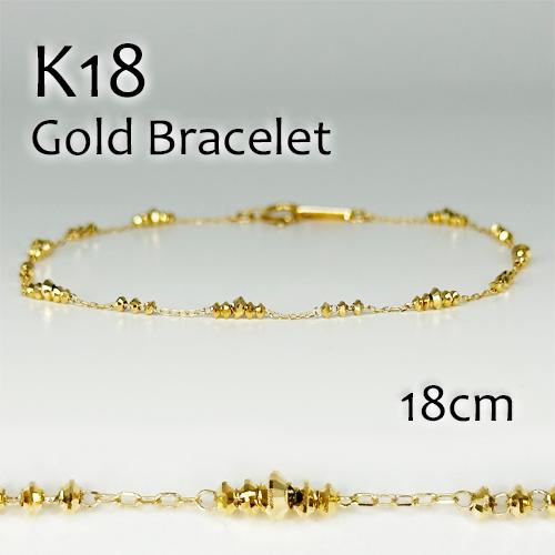 K18 アンクレット ミラーボール 18金 イエローゴールド 18金イエローゴールド K18 地金 アンクレット 18cm 円盤型ミラー