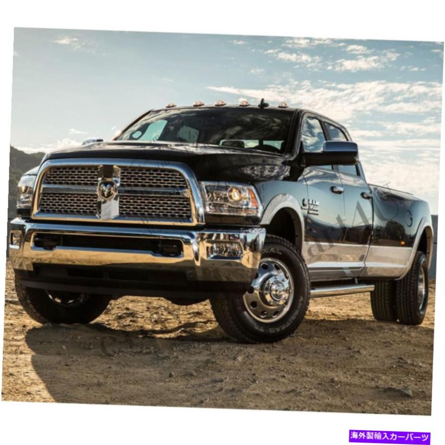 クロームカバー ハーフクロムトウミラーは、2009-2018 RAM 3500 2500 w/o信号の切り抜きのトップをカバーしています Half Chrome Tow Mirror Covers T｜allier-store｜02