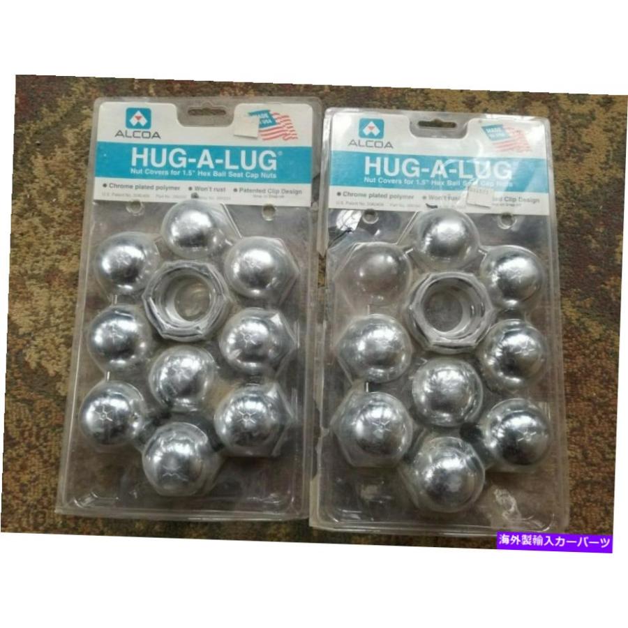 クロームカバー ハグAラグ2セット19アルコアラグナットカバークロムセミトラックホイールリムタイヤ Hug A Lug 2 Sets 19