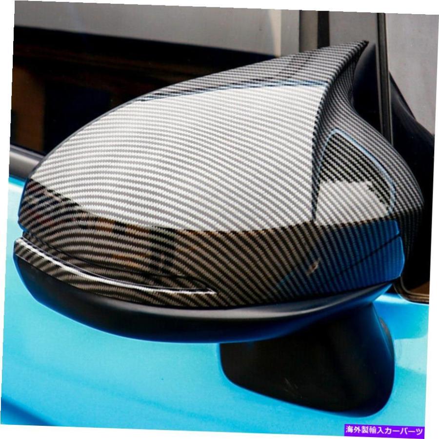 ミラーカバー 2014 2015-2020ホンダフィットジャズカーボンファイバーリアビューミラーカバートリム2個の場合 For 2014 2015-2020 Honda Fit Jazz car