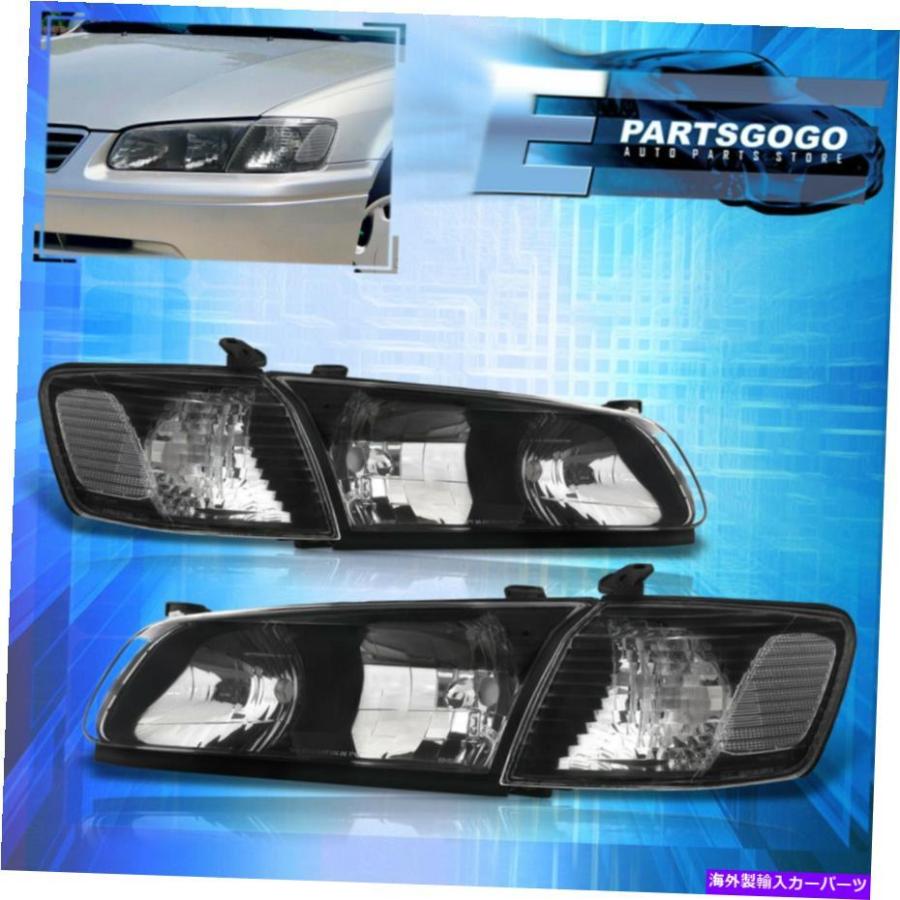 USヘッドライト 00-01用トヨタカムリXV20交換黒クリアヘッドライト+