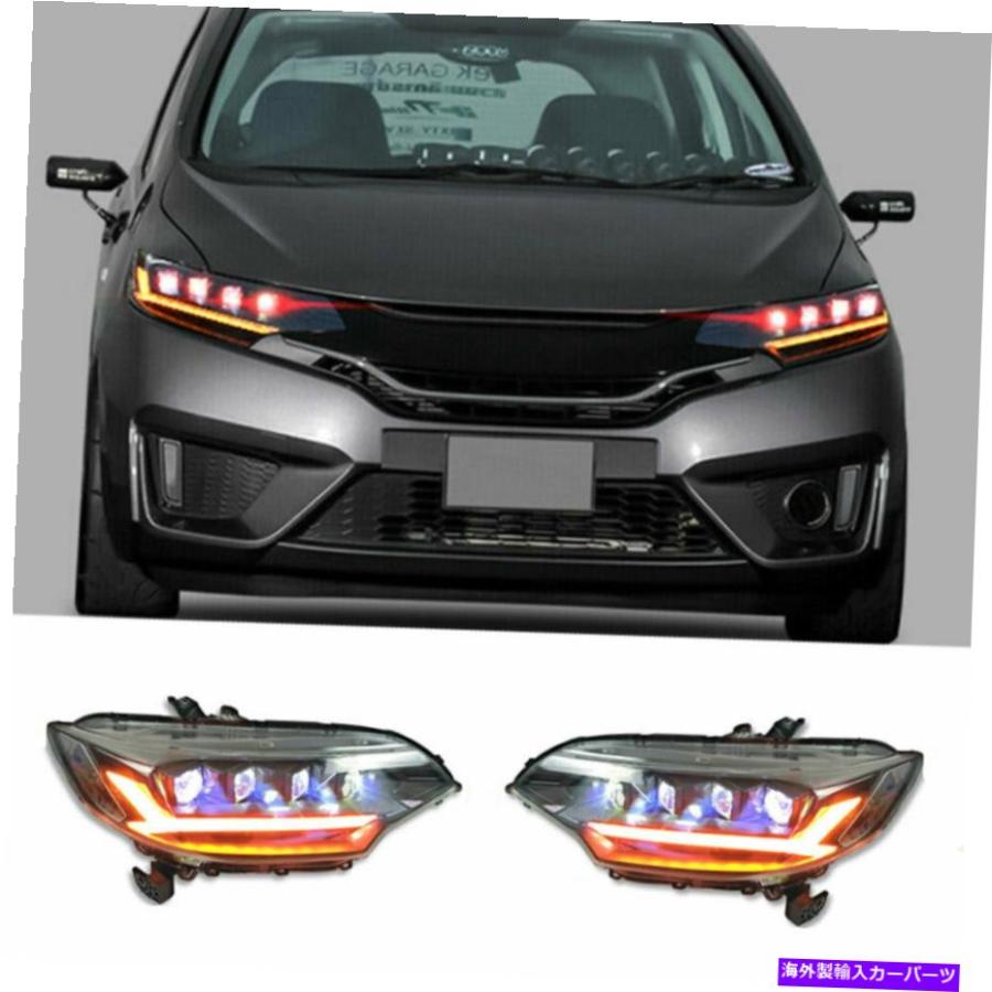 USヘッドライト Honda Fit 2015-2020 LED動的ターン信号のためのLED