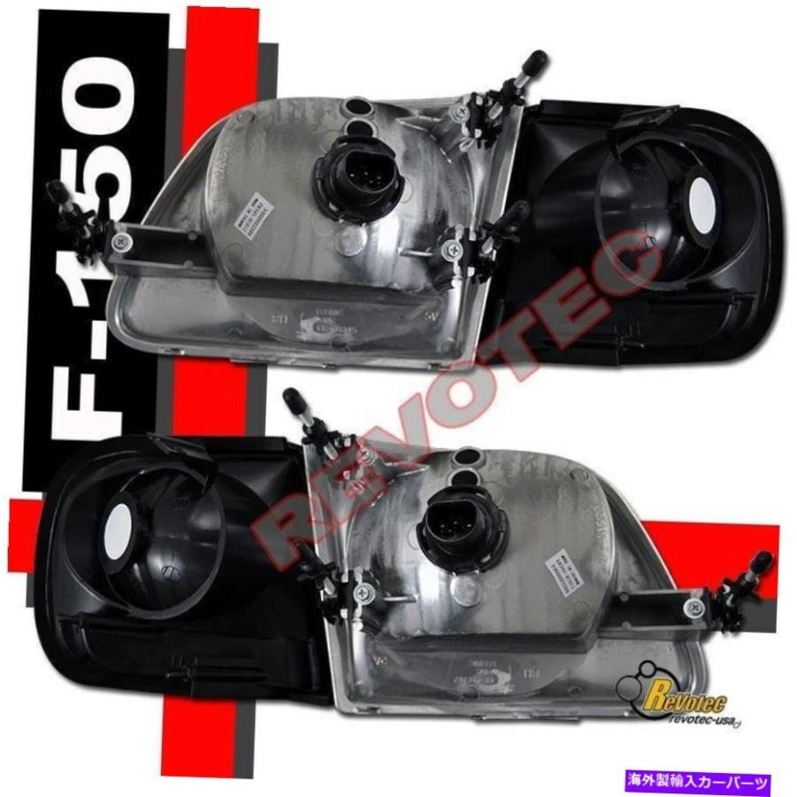 USヘッドライト 97 98 99 00フォードF150 SVTスタイルフレアサイドステップサイドヘッドライト+テールライトセット 97 98