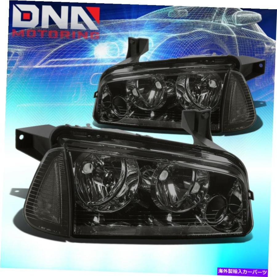 USヘッドライト スモークハウジングヘッドライト クリアコーナー WHITE 0307 HID 9006 ファンフィット0307 LED