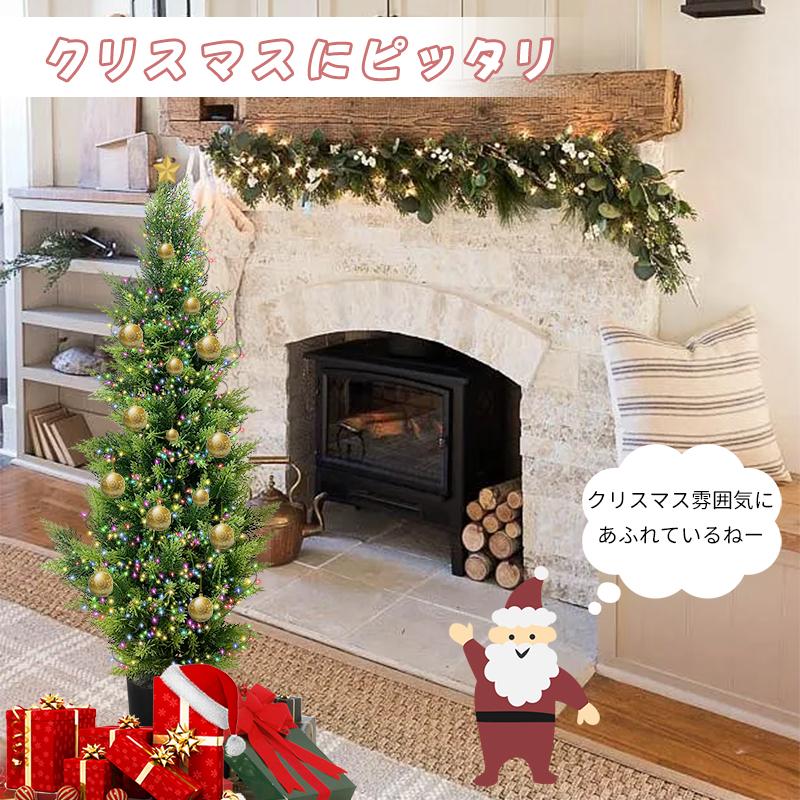 クリスマスツリー フェイクグリーン 赤いリボン 赤いリボンのオーナメント ホーリーレッド クリスマス