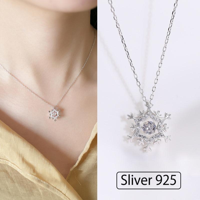 Sliver925 ダンシングストーン 雪の花モチーフ ペンダント Sliver925 ダンシングストーン 雪の花モチーフ ペンダント