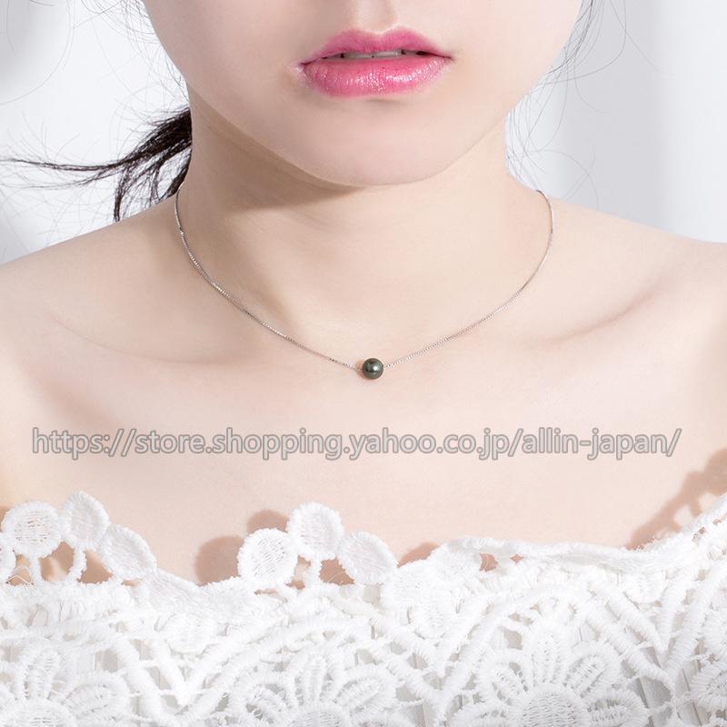 Sliver925 黒真珠 プチネックレス 真珠ネックレス ペンダント Sliver925 黒真珠 プチネックレス 真珠ネックレス ペンダント