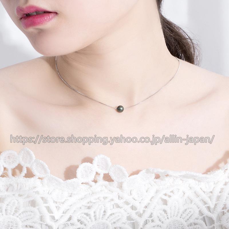 Sliver925 黒真珠 プチネックレス 真珠ネックレス ペンダント Sliver925 黒真珠 プチネックレス 真珠ネックレス ペンダント
