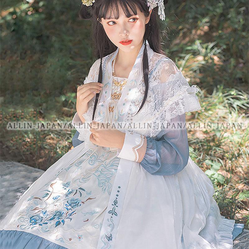 5点セット 中華風ロリータワンピース ロリータドレス 甘ロリ 5点セット 中華風ロリータワンピース ロリータドレス 甘ロリ