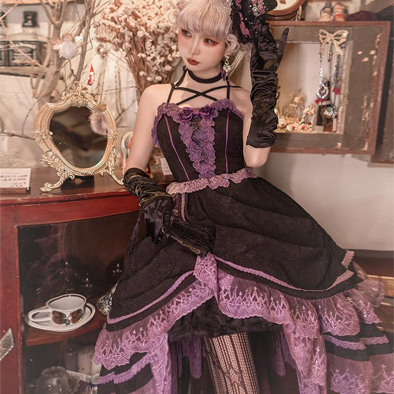 ロリータワンピース ロリータ衣装 ロリータドレス Lolita キャミワンピース 甘ロリ Jsk バラ レース 可愛い 原宿 ガーリー エレガント 春 夏 Fz09 オールイン 通販 Yahoo ショッピング