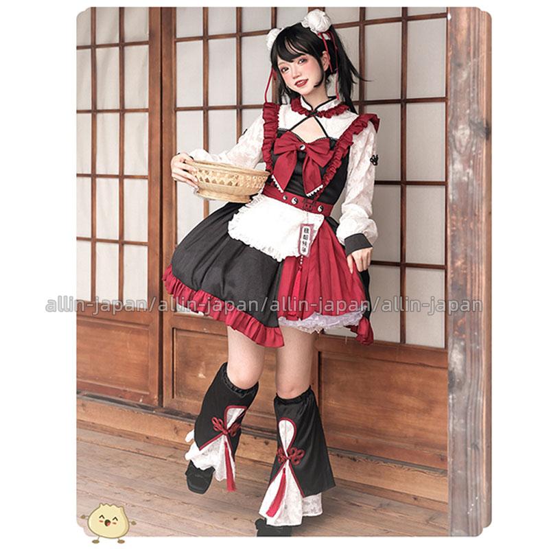 中華風 ロリータワンピース ワンピース ロリータドレス lolita 4点 