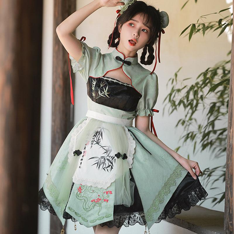 中華風Lolita ロリータ ロリータワンピース ドレス チャイナコスプレ