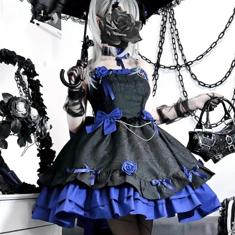 ロリータワンピース ロリータドレス 全2色 lolita リボン 上品