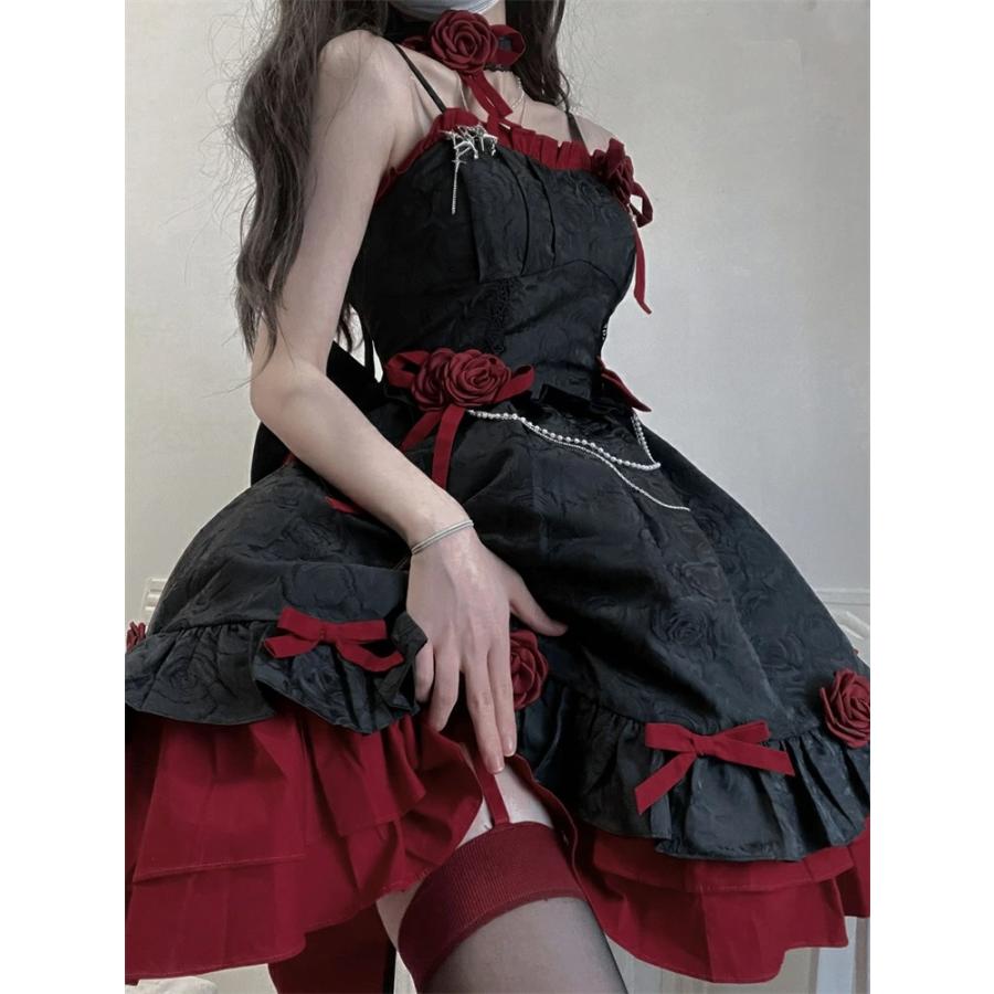 ロリータワンピース ロリータドレス 全2色 lolita リボン 上品