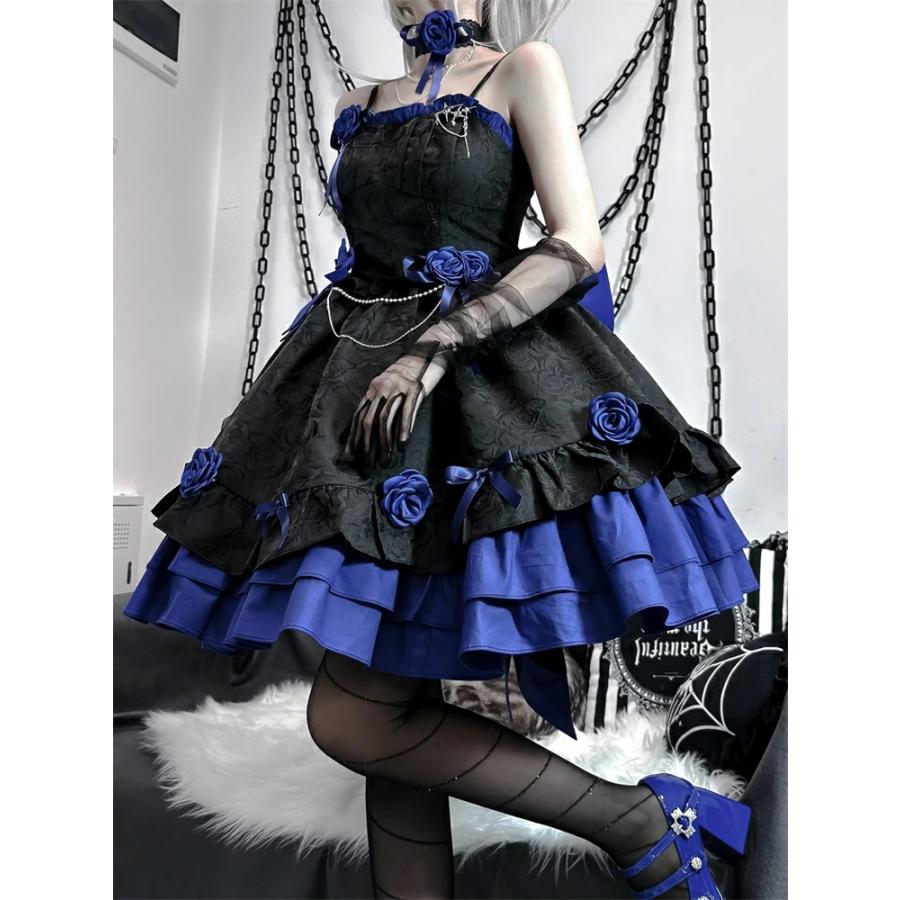 ロリータワンピース ロリータドレス 全2色 lolita リボン 上品