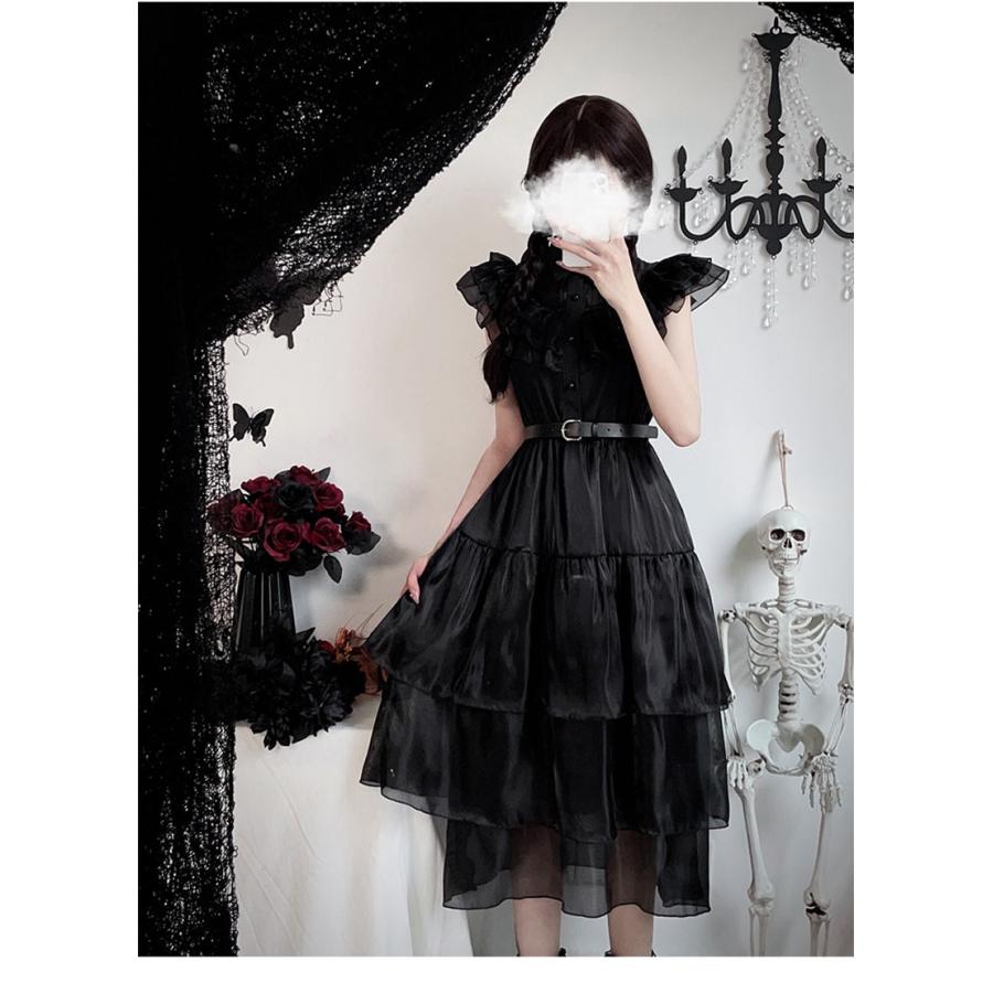 2点セット】ハロウィン ロングワンピース ロリータ デビル 吸血鬼