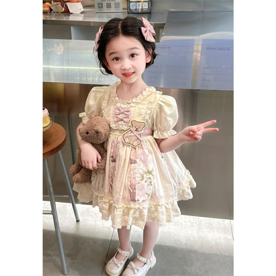 きょんちゃん　子供ドレス　3枚セット 2点セット】子供ドレス 女の子 ハロウィン 仮装 熊ちゃん ワンピース
