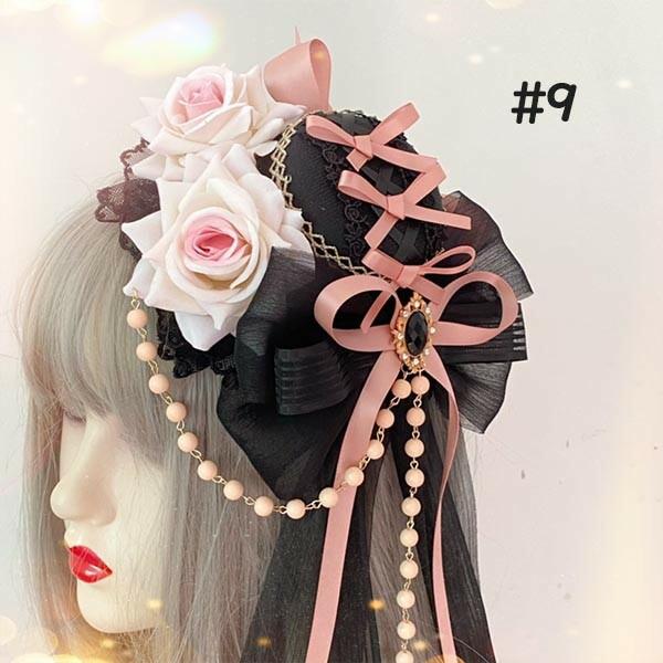 ヘッドドレス ハット ロリィタ 礼装帽子 ミニハット トーク帽 カクテル