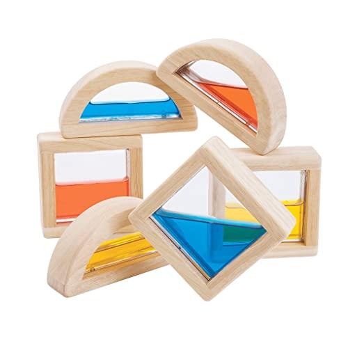 【並行輸入品】PLANTOYS 5523 ウォーターブロック PlanToys 6 Piece Water Block Building \u0026 Cの画像