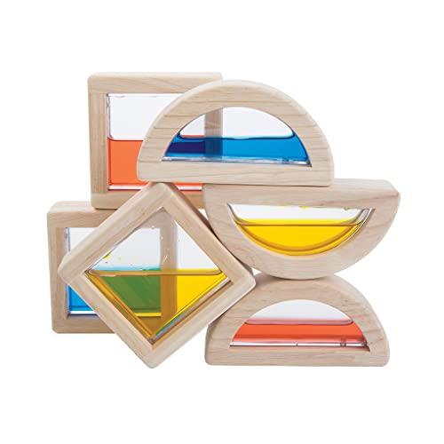 【並行輸入品】PLANTOYS 5523 ウォーターブロック PlanToys 6 Piece Water Block Building \u0026 Cの画像