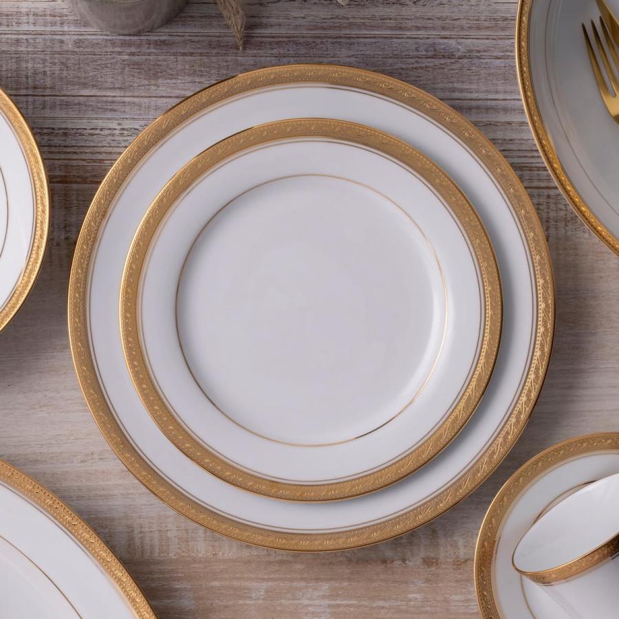 並行輸入品】Noritake Crestwood Gold 5 Piece Place Setting by