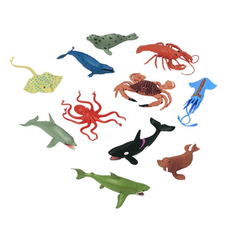 水生生物　フィギュア Amazon.co.jp: FFNIU 60個 ミニ樹脂動物 - 海をテーマにした