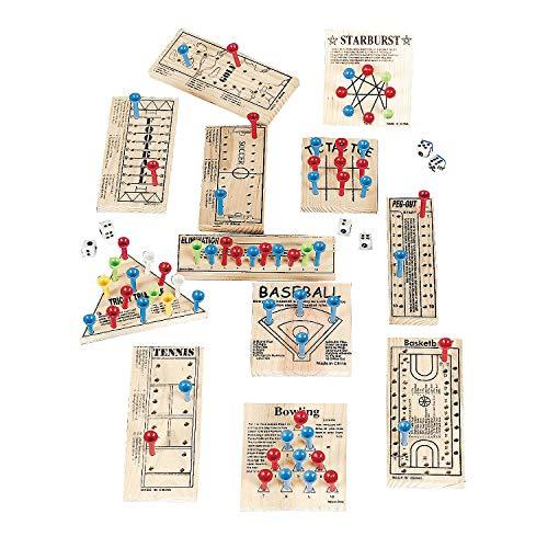 【並行輸入品】Wooden Peg Game Wooden Peg Board Game Variety Pack Set of 12_1